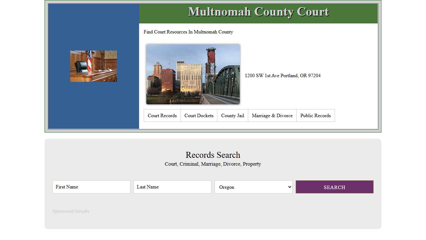 Multnomah County Court | Records Search